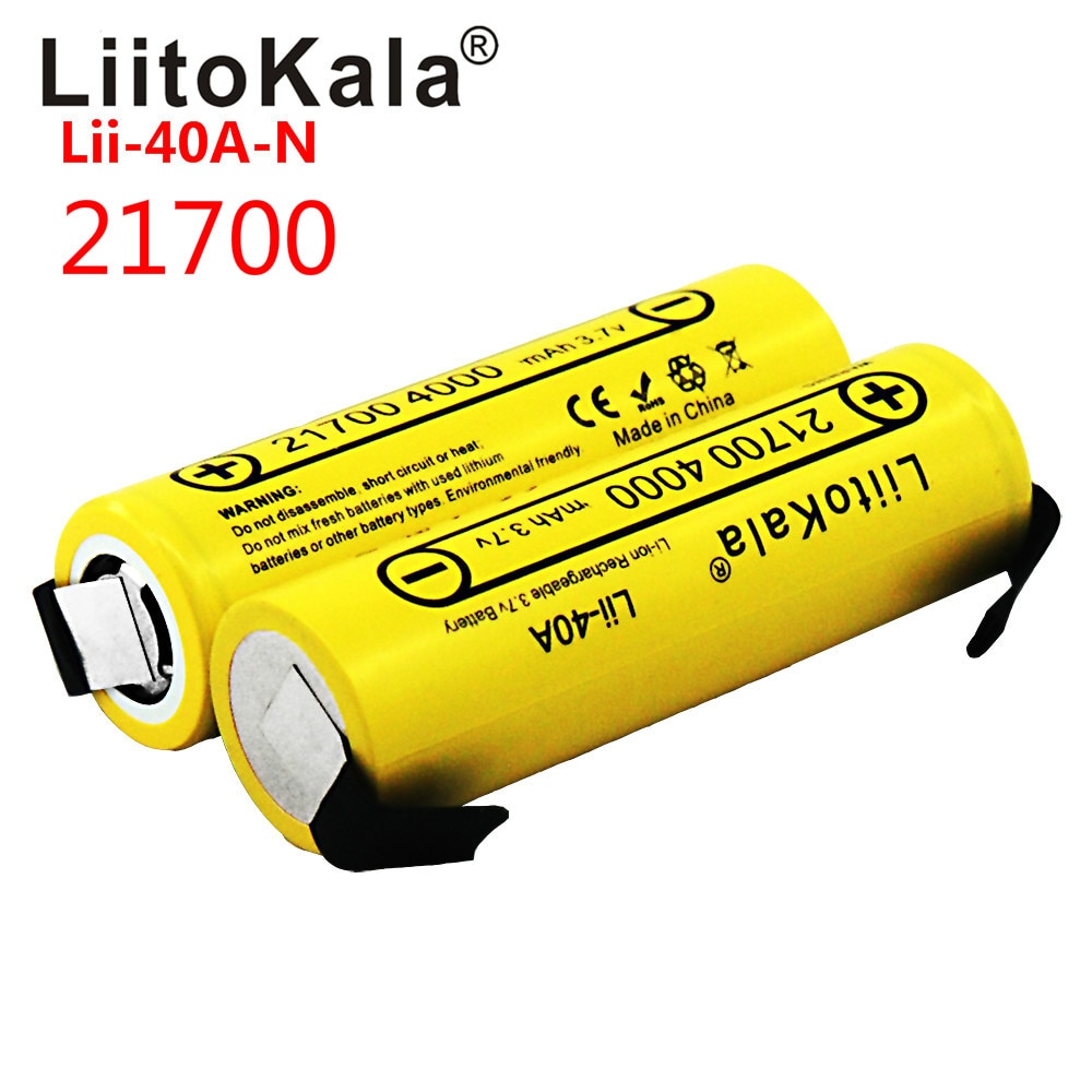 Liitokala Lii-40A Imr 21700 3750 Mah S30 18650 3000 Mah 40A Hoge Capaciteit Beschermd Platte Top Oplaadbare Li-Ion Batterij + diy Nicke