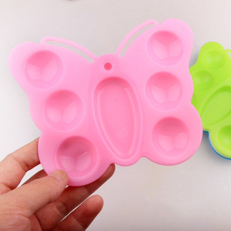 Cartoon Animal Plastic Palette Colorful Multi-function Oil Painting Palette Children Watercolor Painting Supplies Drawing Tool