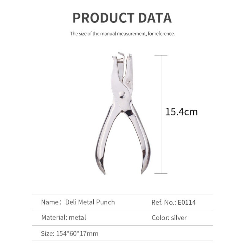 Deli Punching machine Manual paper punching machine can operate 8 sheets of paper at the same time Paper scrap collection