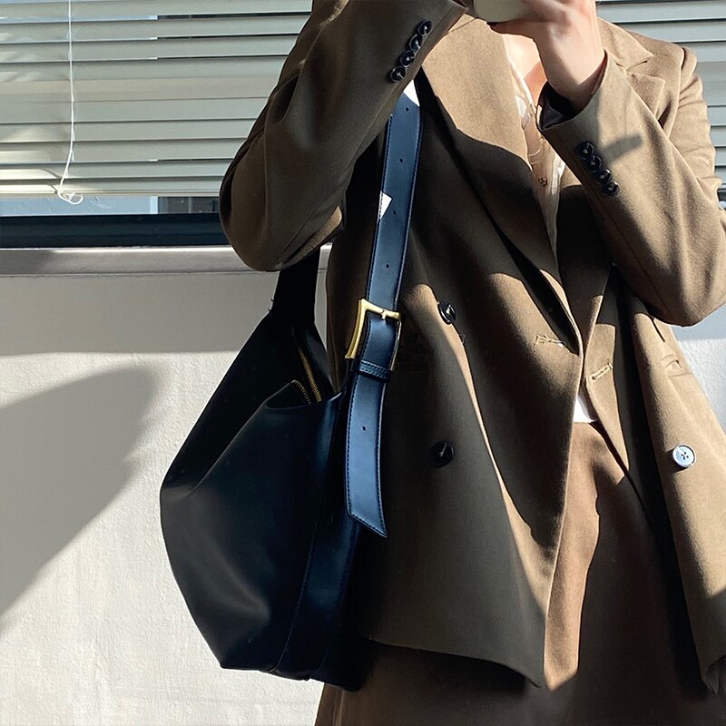 Eenvoudig Effen Kleur Vrouwelijke Messenger Bag Mode Pu Leer Vrouwen Schoudertassen Casual Grote Capaciteit Dames Handtassen Tote