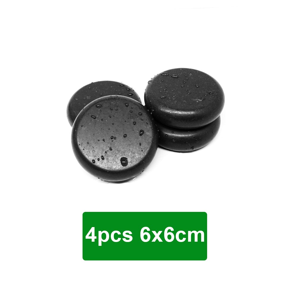 Tontin stein massasje sett lindre understreke ryggsmerter helsevesen akupressur lava basalt steiner til helsetjenester spa stein: 4 stk 6 x 6cm