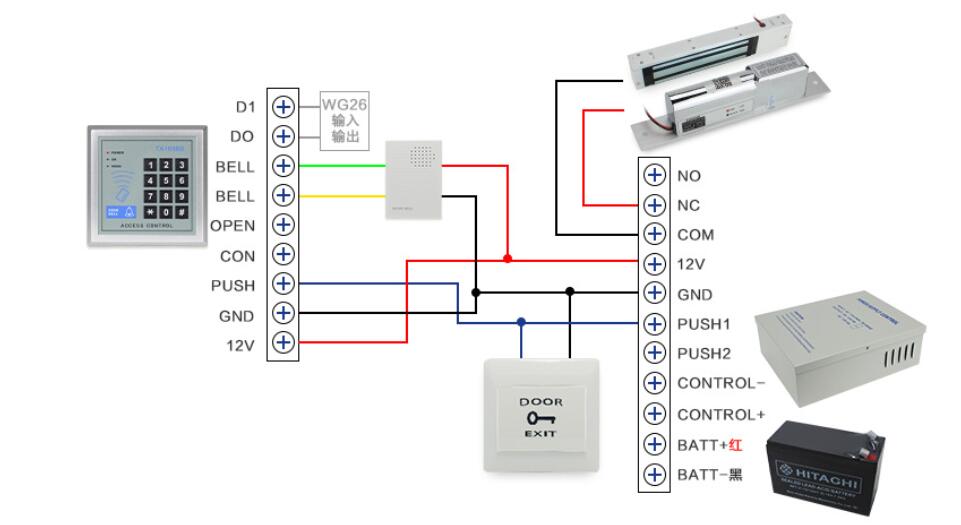 208CK-D AC 110-240V DC 12V/5A Access Control Uninterrupted Power Supply Box Door Access Control System Switching Supply Power