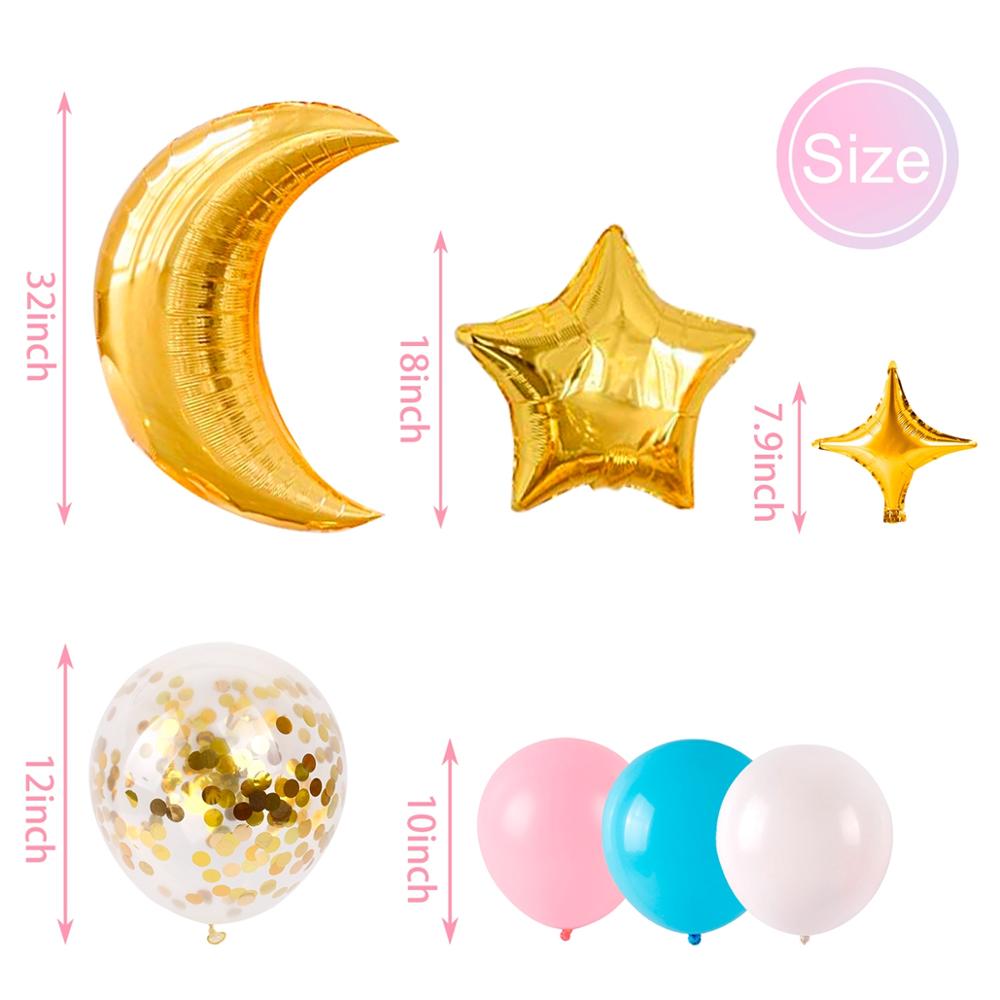 Glimt liten stjärna baby shower dekor 1st första grattis på födelsedagen fest dekor bunting girlander stjärna kön avslöja dop dekor