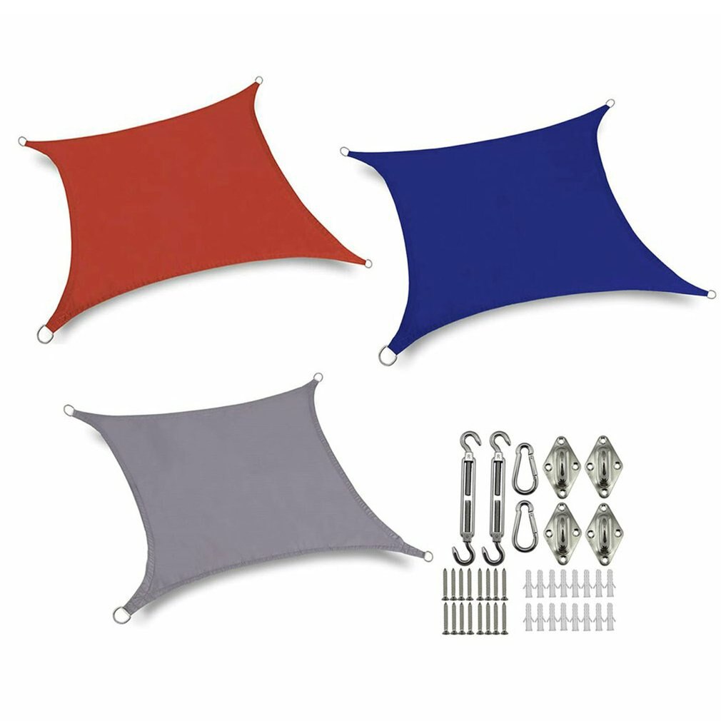 Tensioning Screws Snap Hooks Wall Bracket Awning Attachment Set Kit Privacy Screen Assembly Material Complete Set