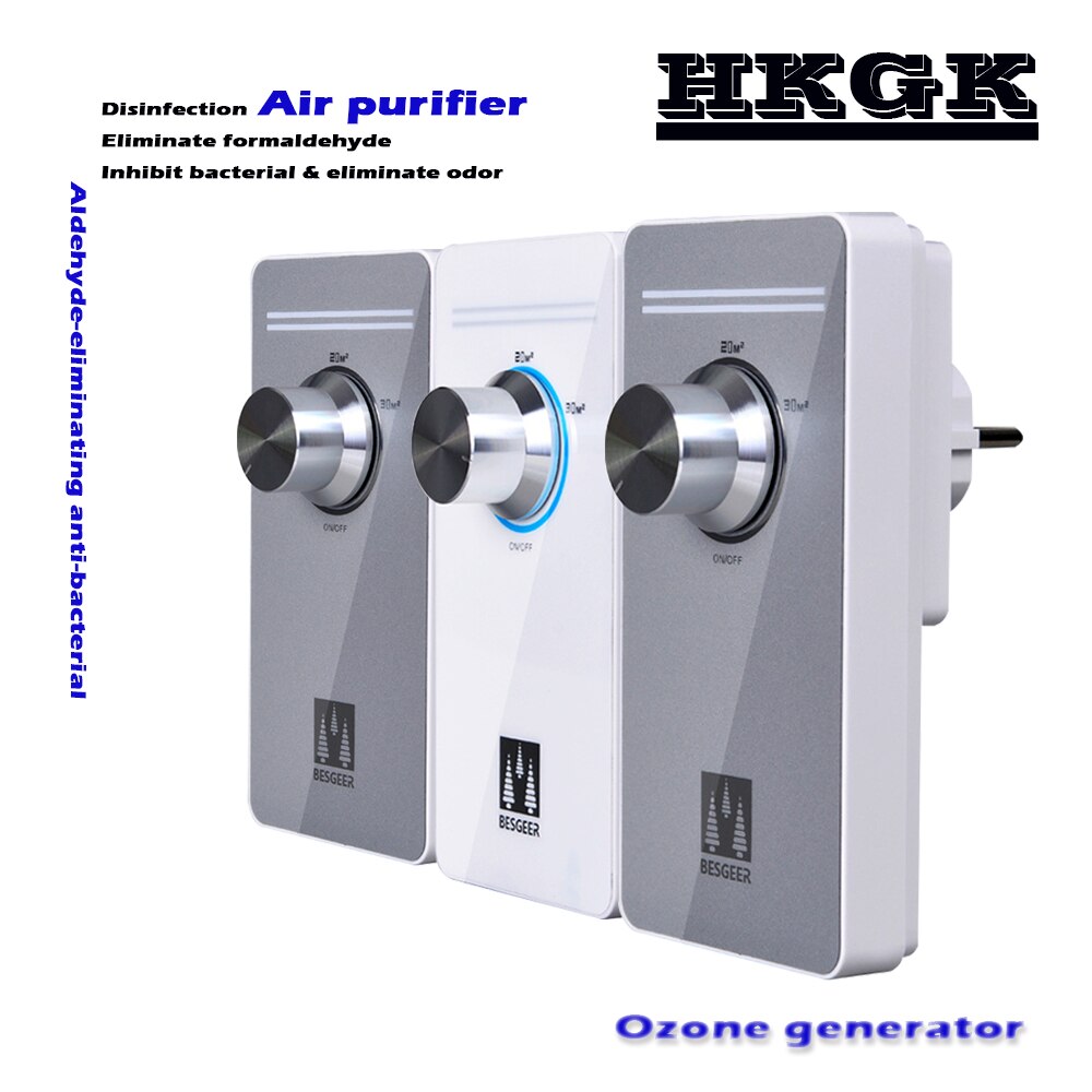 Purificador de aire con formaldehído, generador de ozono con 2 modos de trabajo, enchufe europeo de 220V