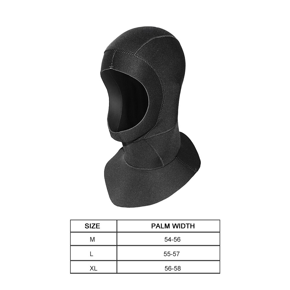 Waterproof Neoprene Diving Cap Stretch Winter Warm Hat Neck Gaiters for Surfing Sailing Water Sports Swimming Headwear Helmet