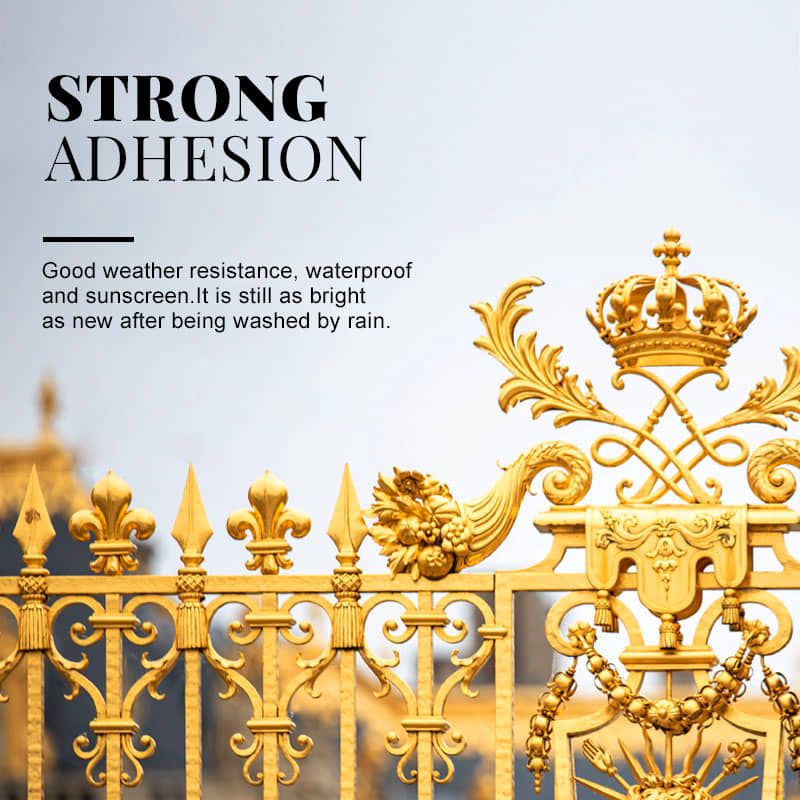 Water-based Glitter Bronzing Paint Strong Metal Sense Anti-corrosion &amp;Anti-rust Paint Safe&amp;Non-toxic Surfaces Handicraft Restor