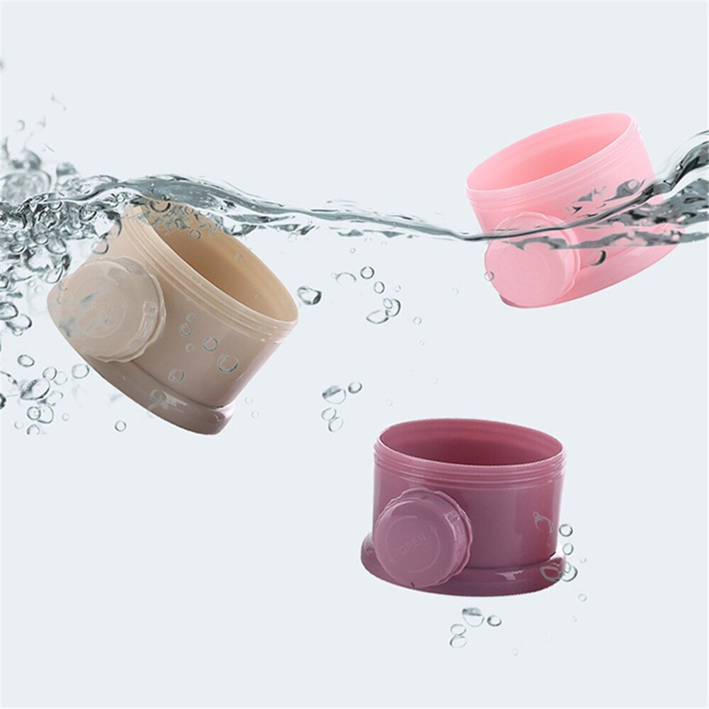 Infant formula dispenser toddler snack outdoor 4-layer stackable food container portable