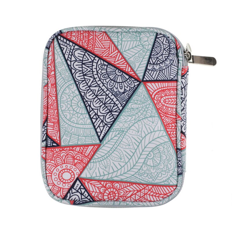 1 Pc Haak Opbergtas Met Rits Multi Kleuren Breien Accessoire Organizer Haak Haak Houder Hand Craft Naaien Naald Zak: triangle blue