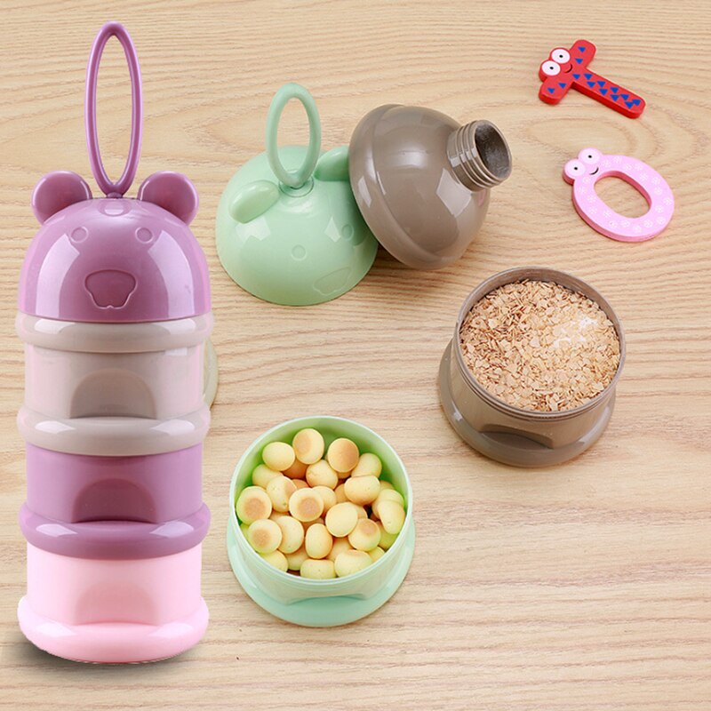 Draagbare Baby 3-Layer Voedsel En Melkpoeder Verdeelkast Voor Kinderen Aanvullende Voedsel Plaatsing Box Kid 'S Voedsel snack Doos