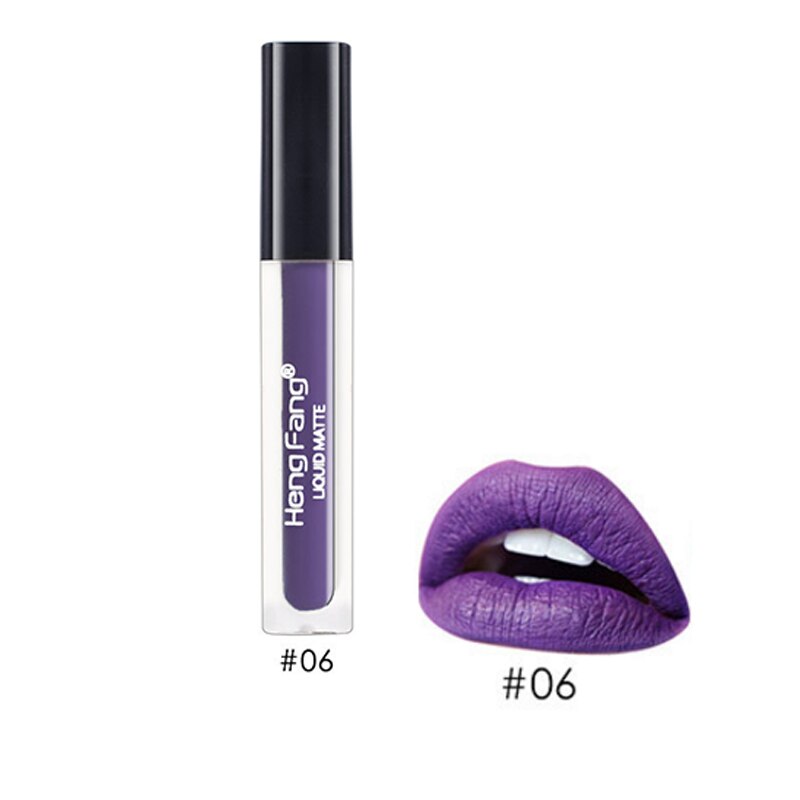 de herramientas de maquillaje mate pintalabios Azul Rojo labial de larga duración colorido: 6