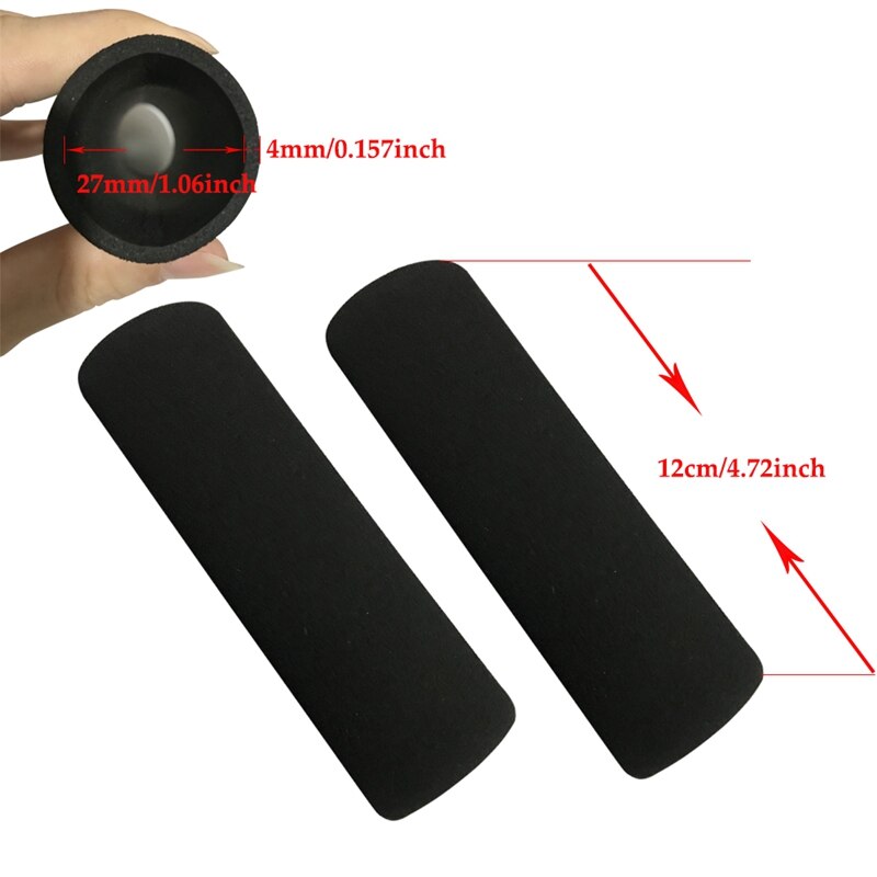 -2PCS Motorcycle Slip-on Foam Anti Vibration Comfort Handlebar Grip Cover Applicable Sleeve Inner Diameter 2.7-3.0 CM