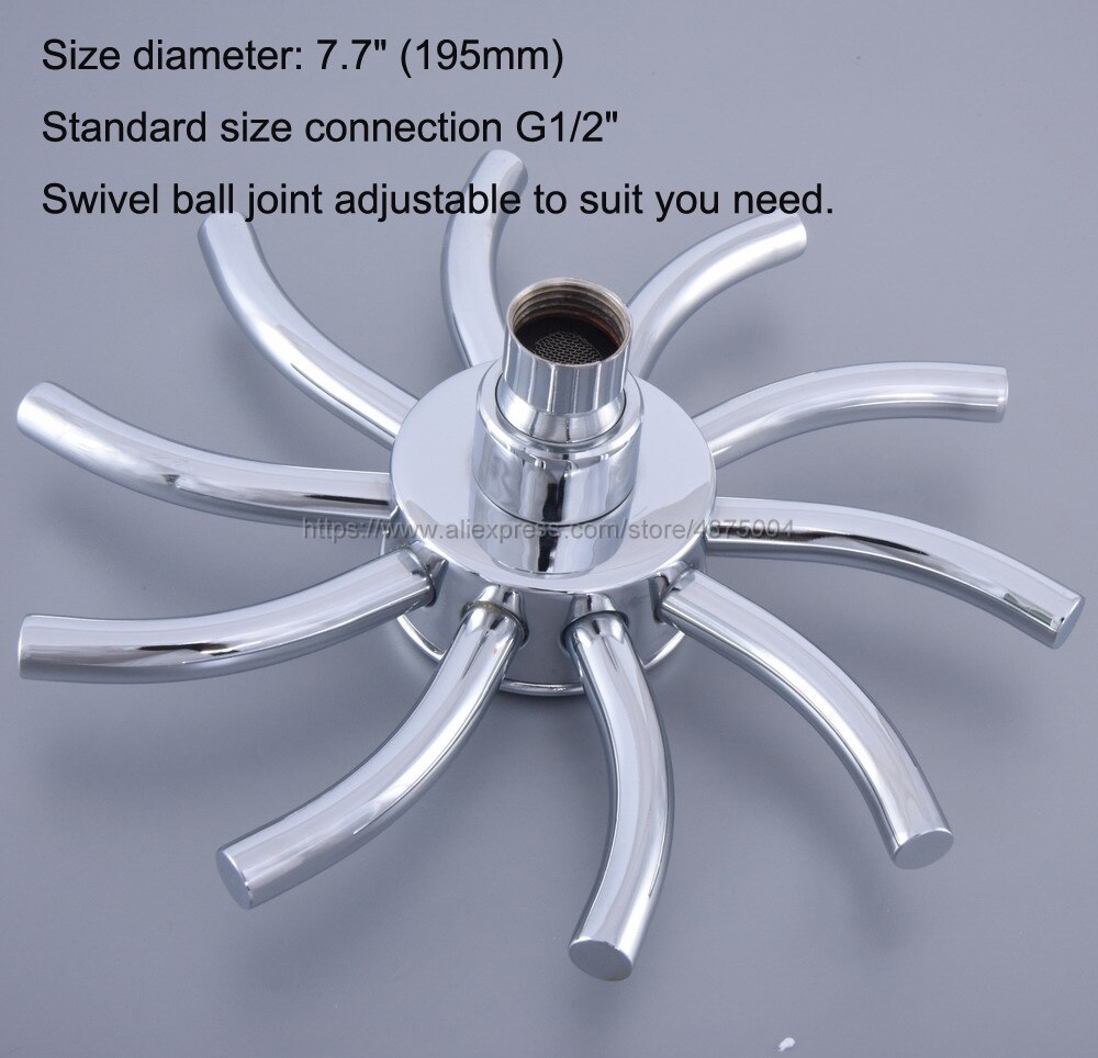 Modern Polished Chrome Shower Head Water Rains Shower Head With Shower Bathroom Set Wall Mounted Shower Head Nsh229