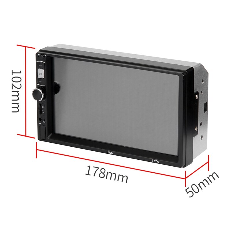 Swm 777A 2Din 7 Inch Press Sn Car Stereo Mp5 Player Fm Radio Aux Bluetooth Video Media Player Support Mirror Link Reverse Im