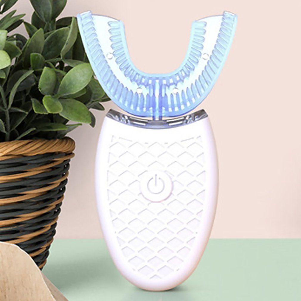 360 Graden Automatische Whitening Tandenborstel U-Vormige Elektrische Tandenborstel Schoonheid Instrument Witte Elektrische Tandenborstel
