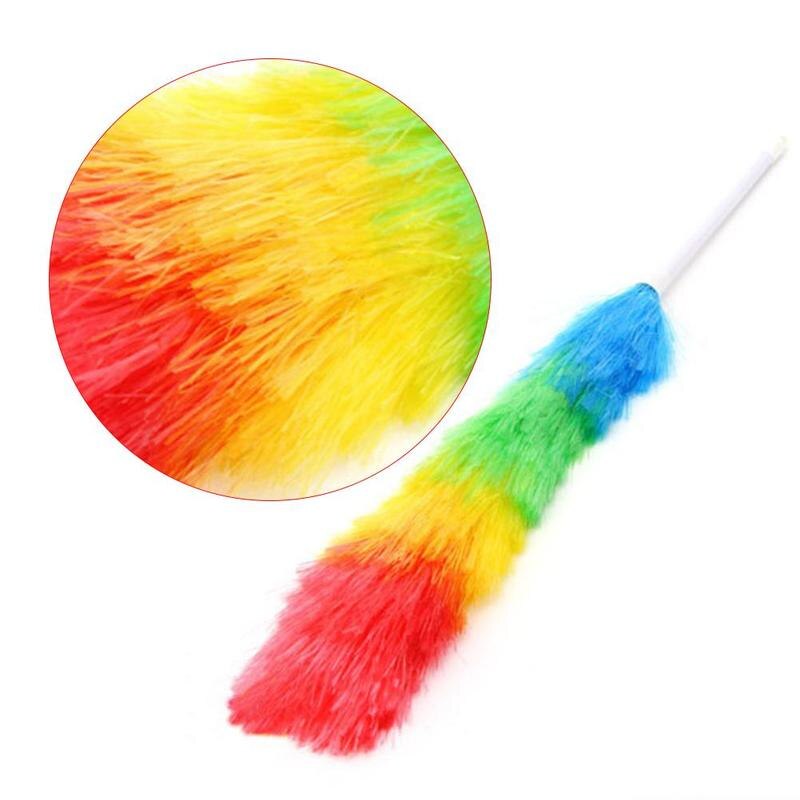 Microfiber Stof Multicolor Feather Duster Anti Statische Met Lange Handvat Veer Borstel Auto Stofzuiger Huishoudelijke Reiniging Tool SQQ2044