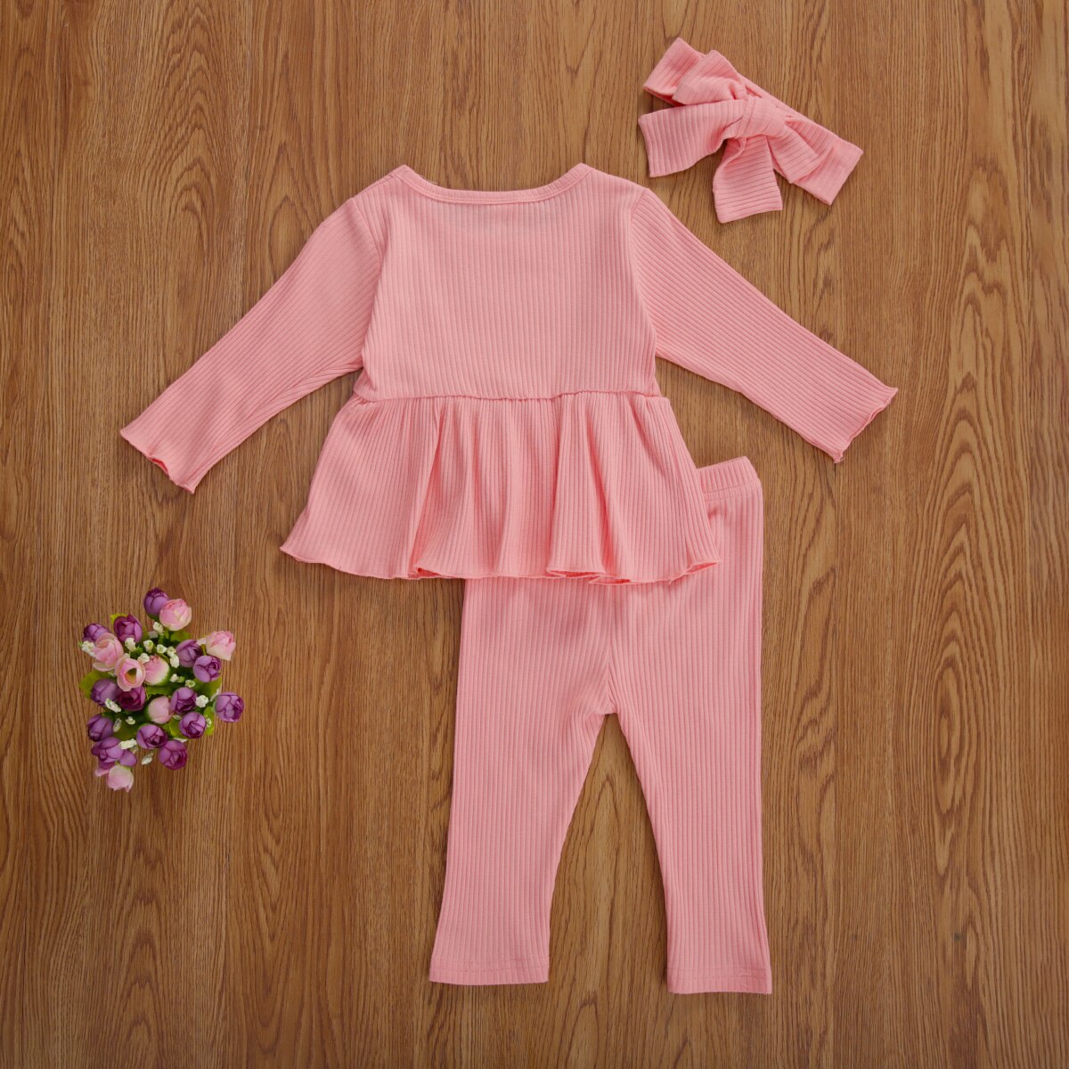 3 Stuks Baby Meisjes Kleding Sets Herfst Winter Lange Mouw Gebreide Jurk Top Broek Hoofdband Outfits Baby Warm Kleding 1-5Y