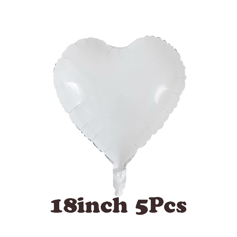 16 tommer mor brev folie balloner luft helium guld sølv hjerte form ballon taksigelse fødselsdagsfest dekorationer globos: Hvid