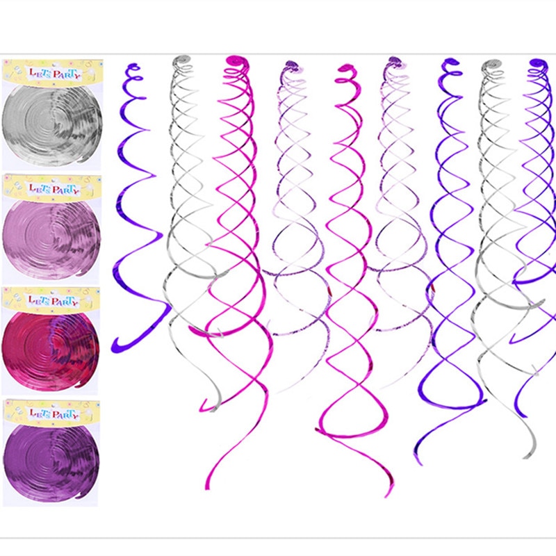 Lote de 6 unidades de guirnaldas de decoración en espiral de techo, feliz decoración para de primer cumpleaños, Bandera de Navidad para niños, niños y niñas