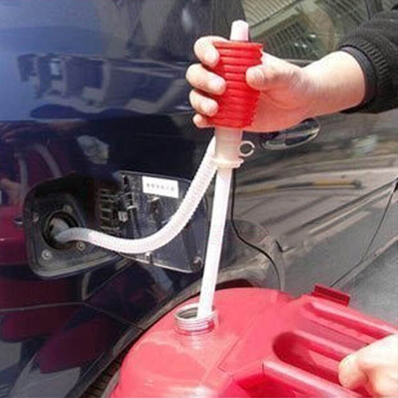 Manual Siphon Suction Water Chemical Liquid Pump Portable Car Truck Hand Siphon Pump Hose Gas Oil Syphon Transfer Pump Plastic