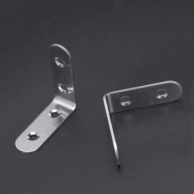 30 Pcs Stainless Steel Shelf Support Corner Brace Angle Bracket, 10Pcs 50 X 50Mm &amp; 20 Pcs 20 X 20Mm