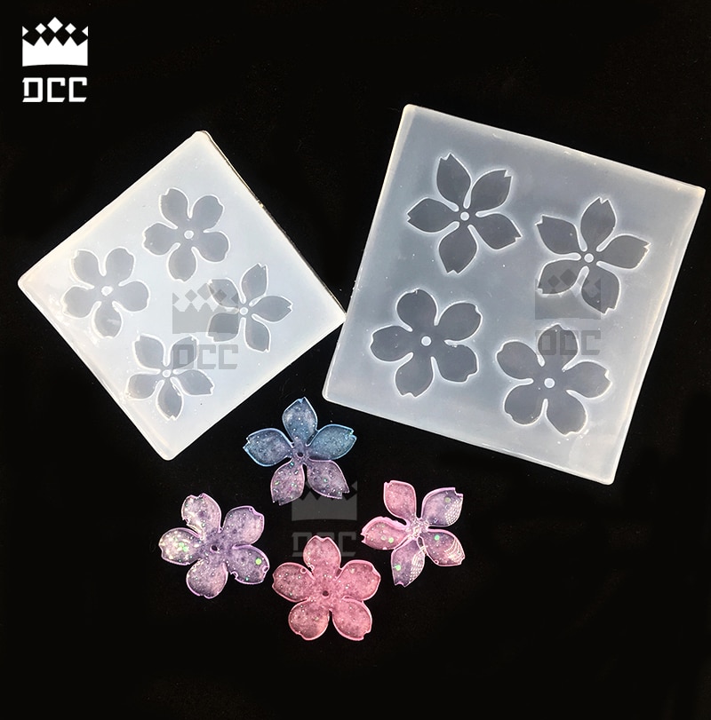 1 ST Sakura kersenbloesems vloeibare siliconen mal DIY hars sieraden mold voor epoxyhars uv hars mold