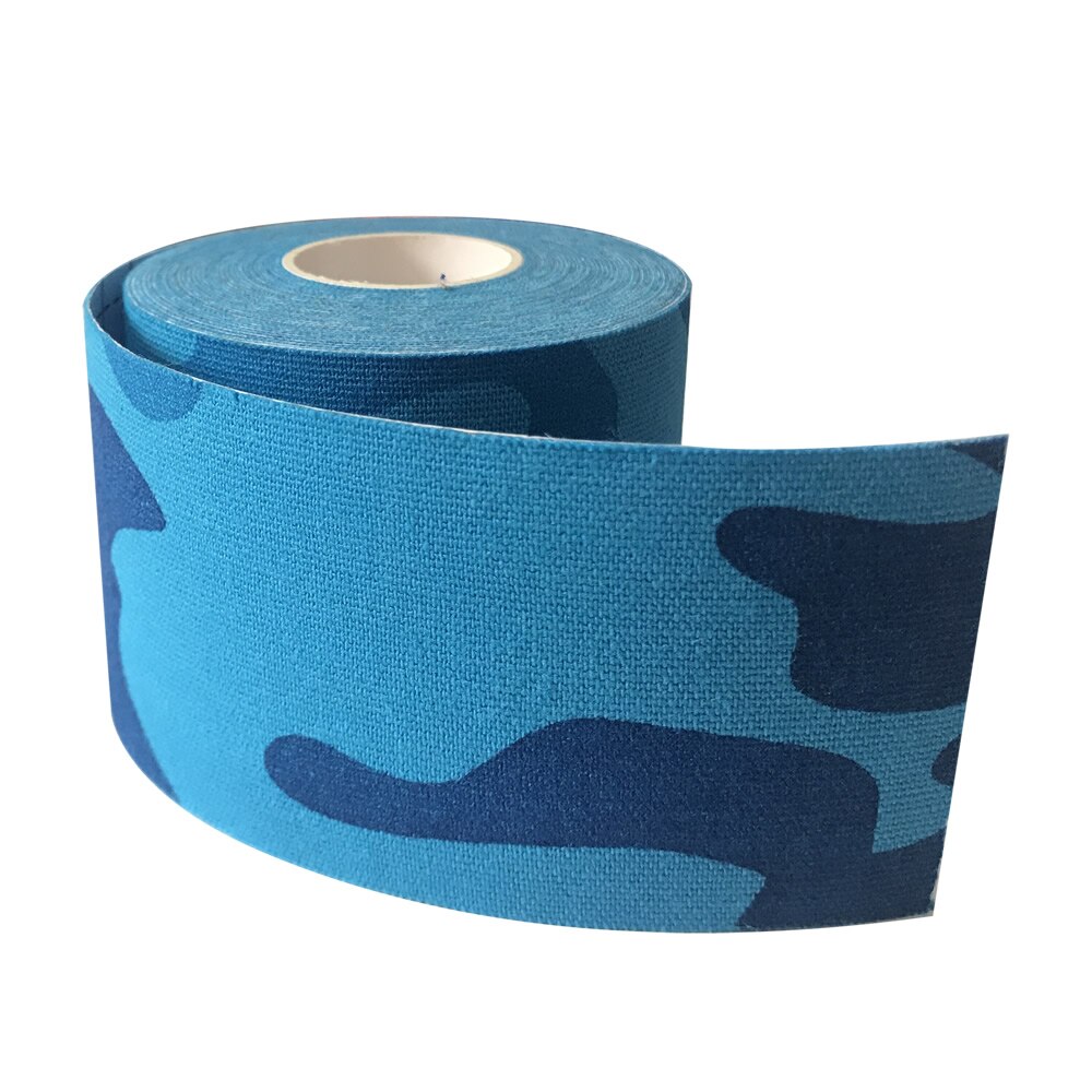 10 rullar 5cm*5m terapeutisk sport kinesiologitejp vattentät elastisk muskeltejp för tyngdlyftning axel knä armbåge ankel: 10 st camoblå