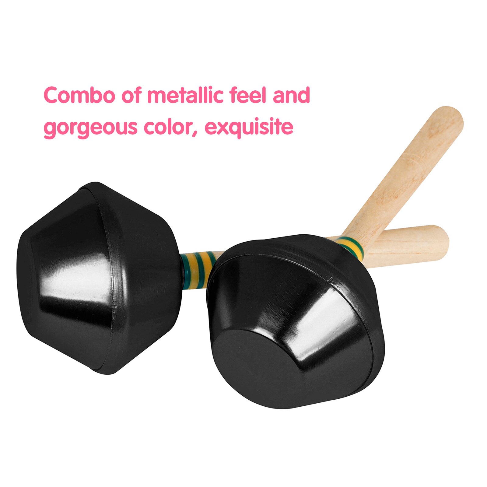 Maracas de percusión, par de agitadores de Maracas, sonajeros, martillo de arena, instrumento Musical Orff con cabeza de martillo de aluminio y mango de madera