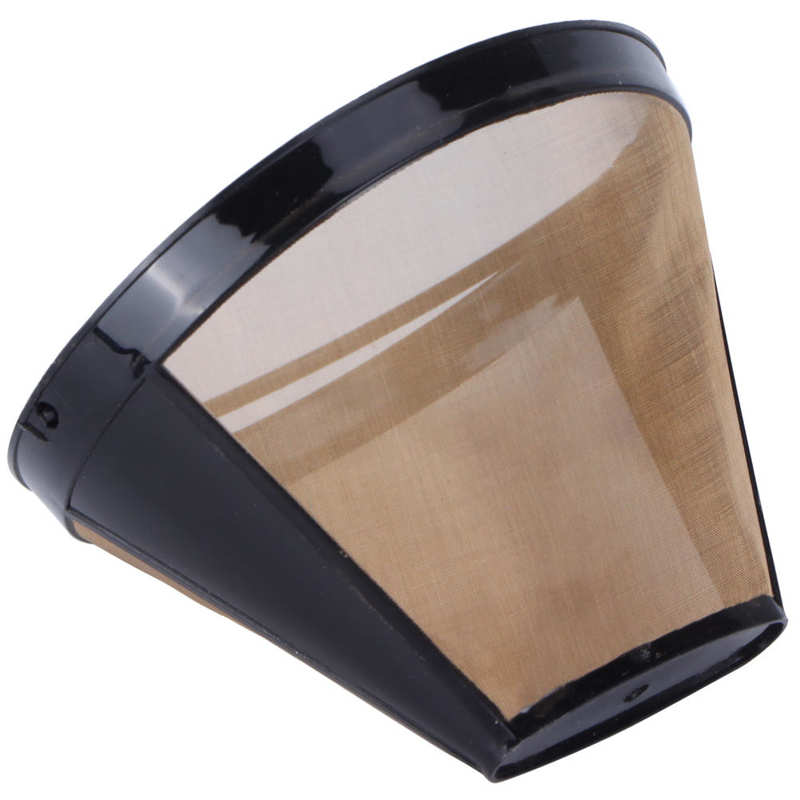 Stainless Steel Coffee Filter Coffee Machine Reusable Cone Coffee Filter Strainer Gold Coffee Make Machine Parts