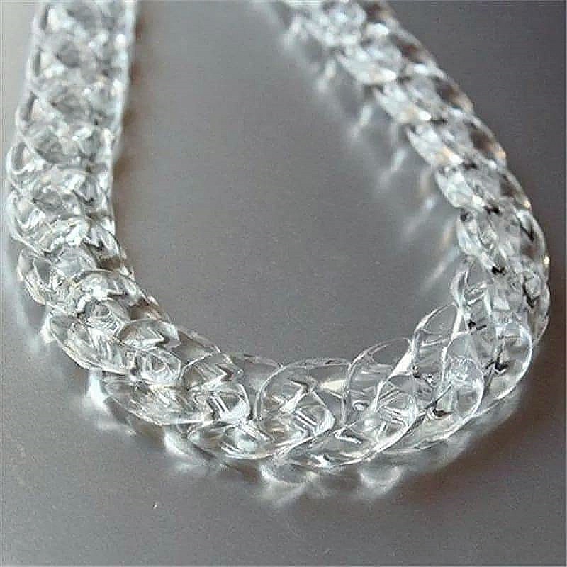 FishSheep-Collar de cadena de acrílico transparente Rock para hombre y mujer, Gargantilla de cadena transparente Punk, joyería