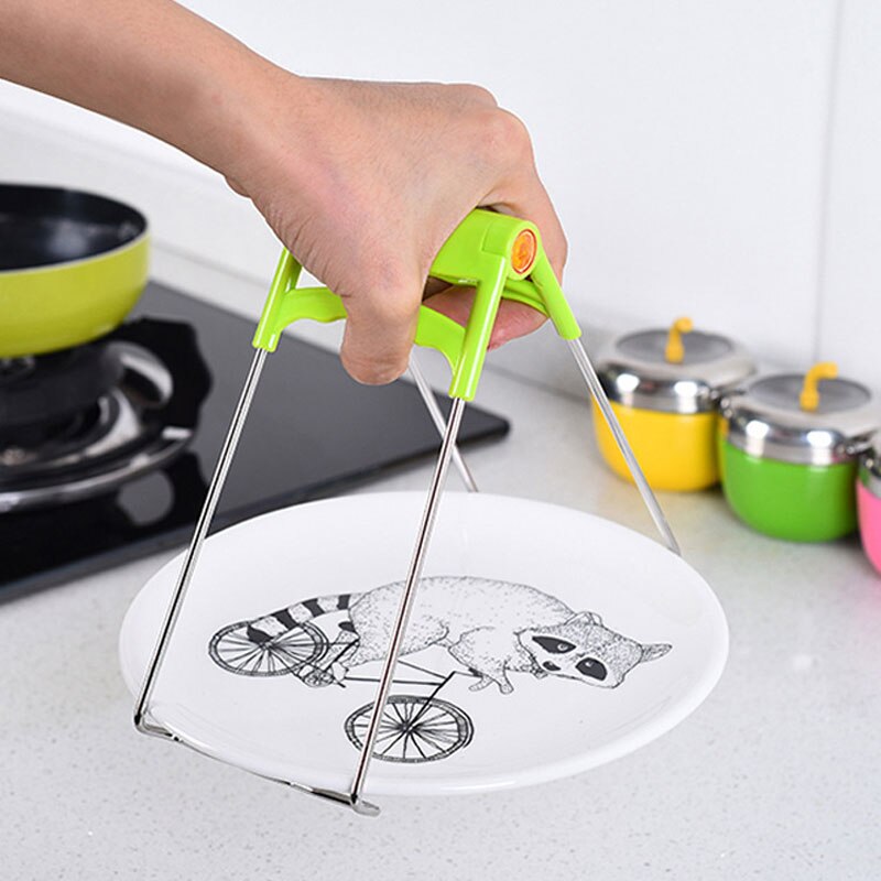 Keuken Accessoires Nemen Gerechten Map Gadgets Clips Antislip Anti-Warmte Roestvrijstalen Universele Koken Keuken Gereedschap