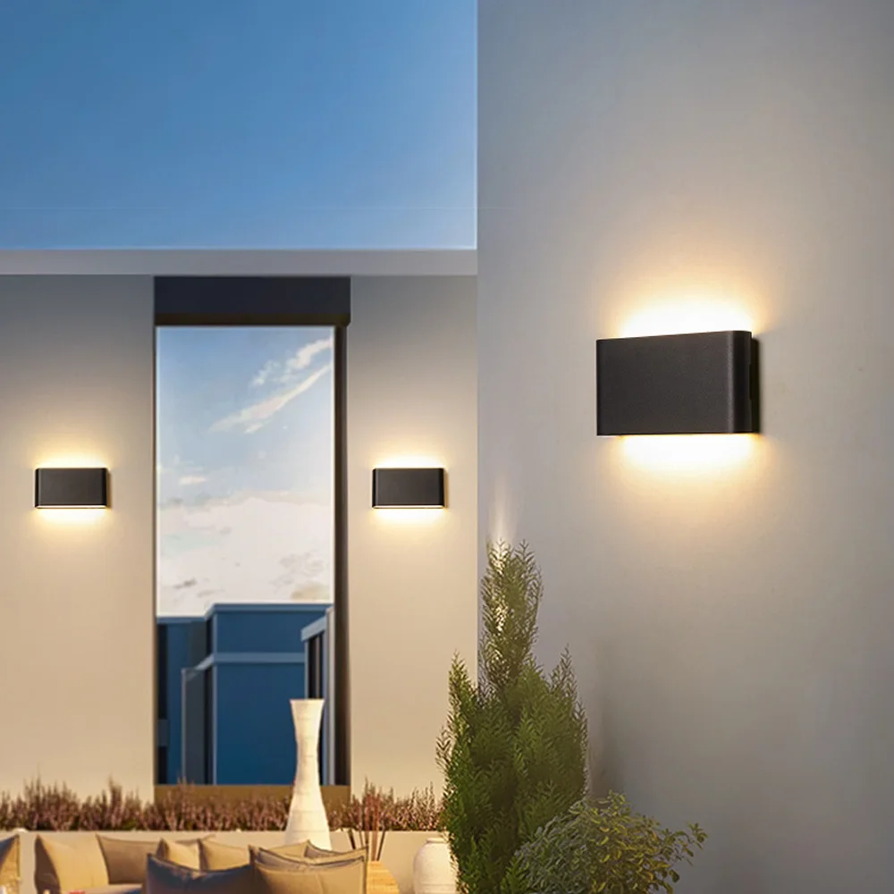 6w indendørs/udendørs universel væglampe vandtæt havebelysning indendørs soveværelse stue lampe aluminium  ac86-265v