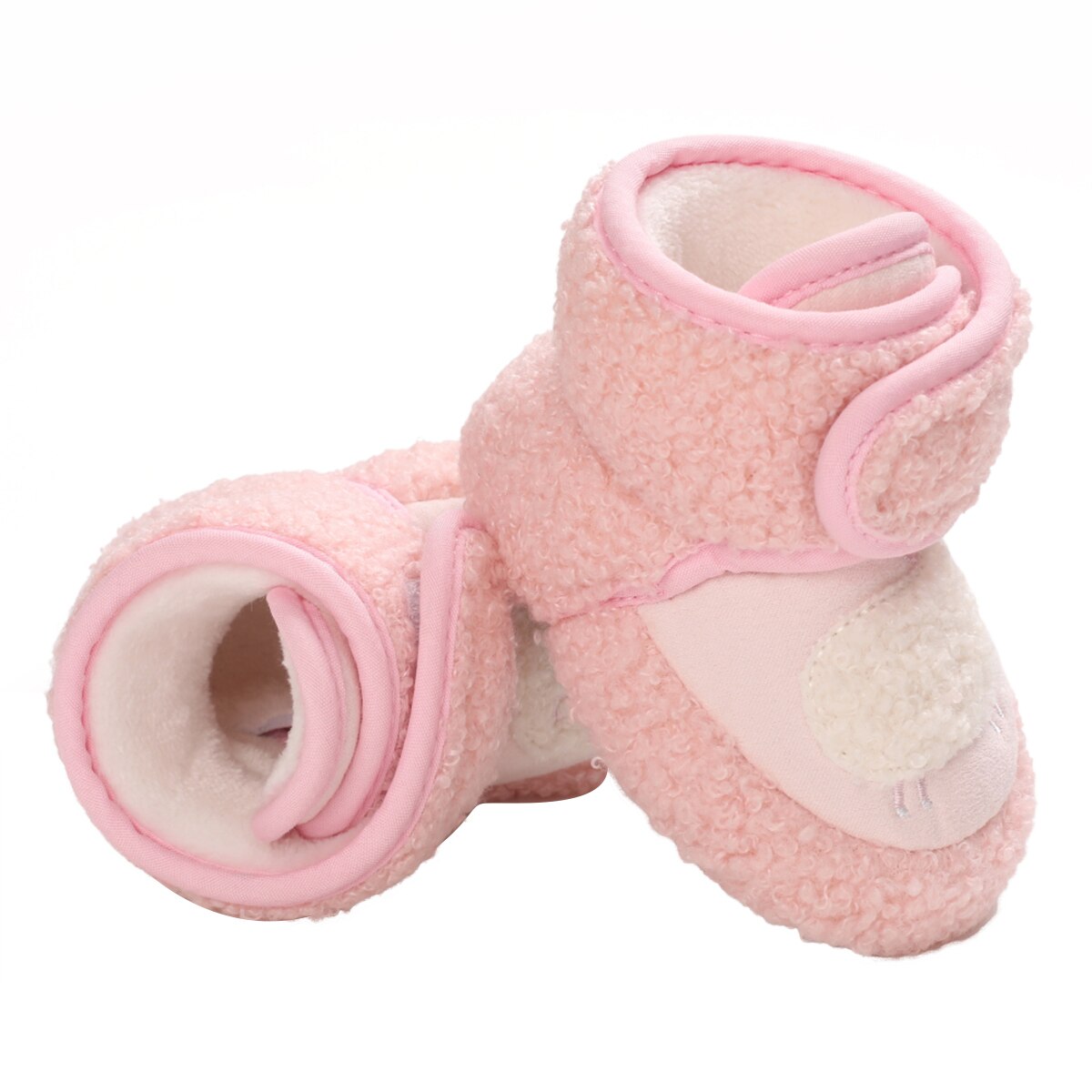 Baby Jongens Meisjes Slippers Leuke Schapen Patroon Cartoon Baby Laarzen Zachte Katoen Peuter Eerste Walker Crib Schoenen Grijpers 0-18M: Roze / 7-12 Months