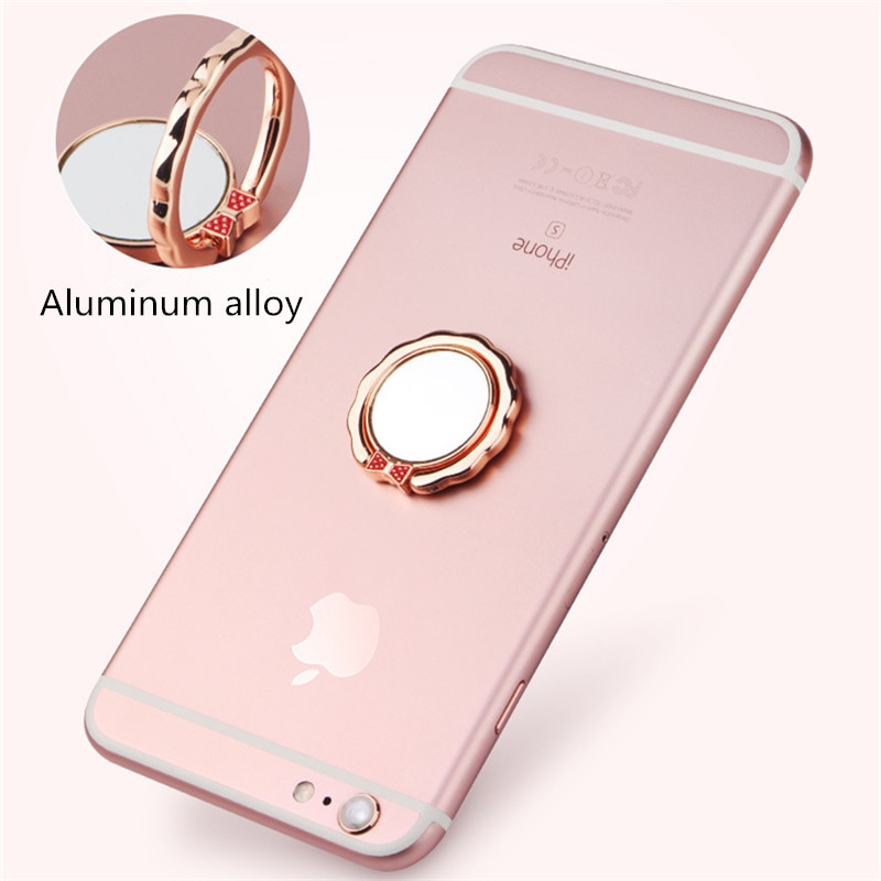 Pansy Butterfly Flower Ring Phone Holder Mirror Ring Phone Holder 360 Rotatable Finger Ring Holder Stand Mount Support Display