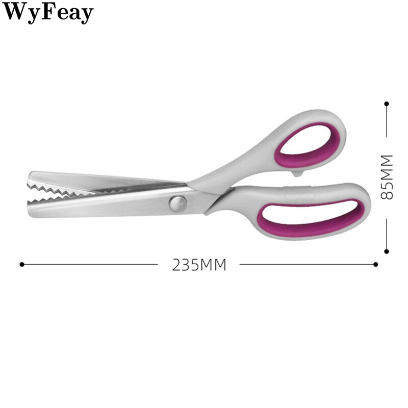 Chisel Pinking Shears Stainless Steel Dressmaking Scissor Serrated Scalloped Sewing Tailor Zigzag Fabric Scissors