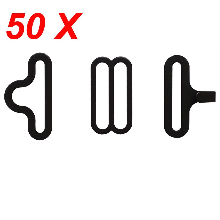 50 sets Bow Tie Hardware Sets Necktie Hook Bow Tie or Cravat Clips Fastenings Fasteners to Make Adjustable Straps on Bow Ties