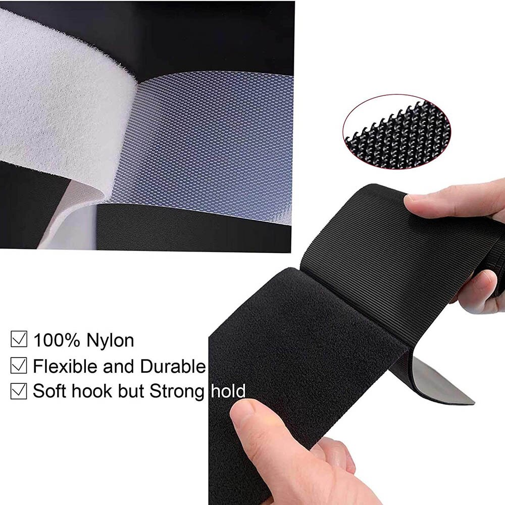 Ruban de fixation en tissu Nylon, 1 mètre/paire, Non adhésif, pour bricolage, accessoires de couture
