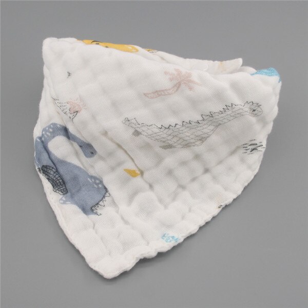 5 Stuks/partij Baby Slabbetjes Meisjes Jongens Baby Doek Cartoon Afdrukken Babyvoeding Bandana Slabbetjes Katoenen Garen Bebe Accessoire Baby Als: 1