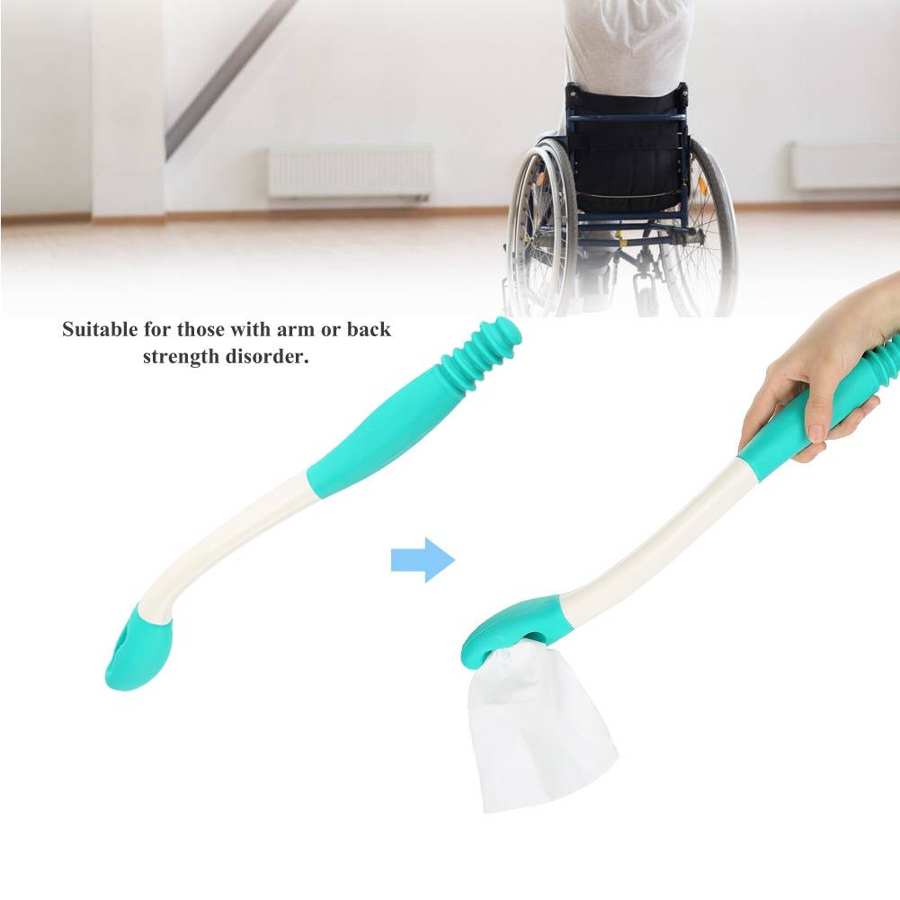 Long Handle Comfort Bottom Wiper Self Wipe Assist Holder Toilet Paper Tissue Grip Self Wipe Aid Helper