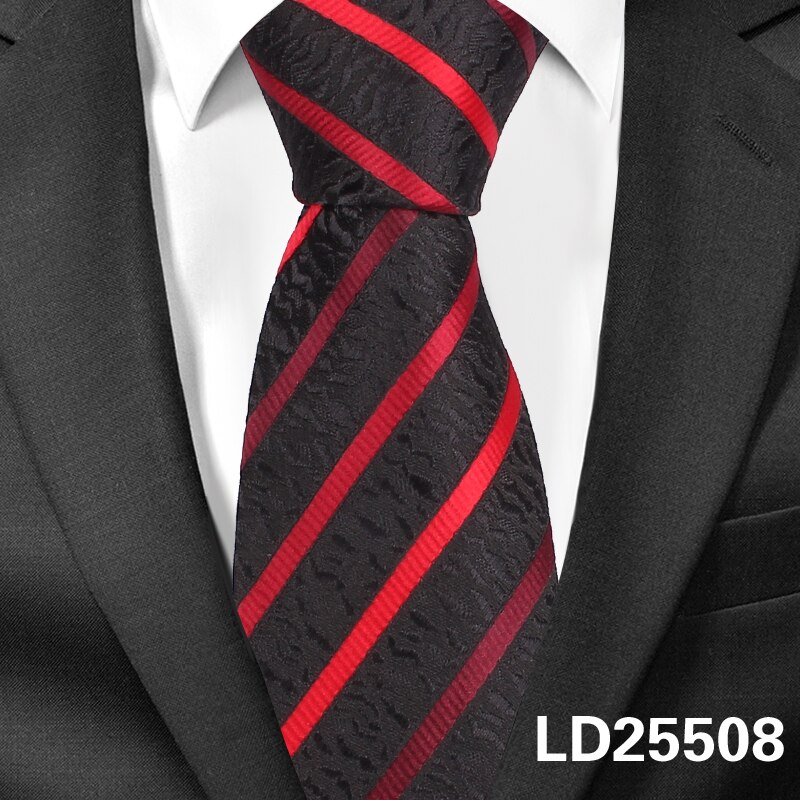 Miesten solmio raidalliset solmiot hääyritykseen 8cm widtch klassinen kravatti jacquard kudottu solmio miesten kravatti: Ld25508