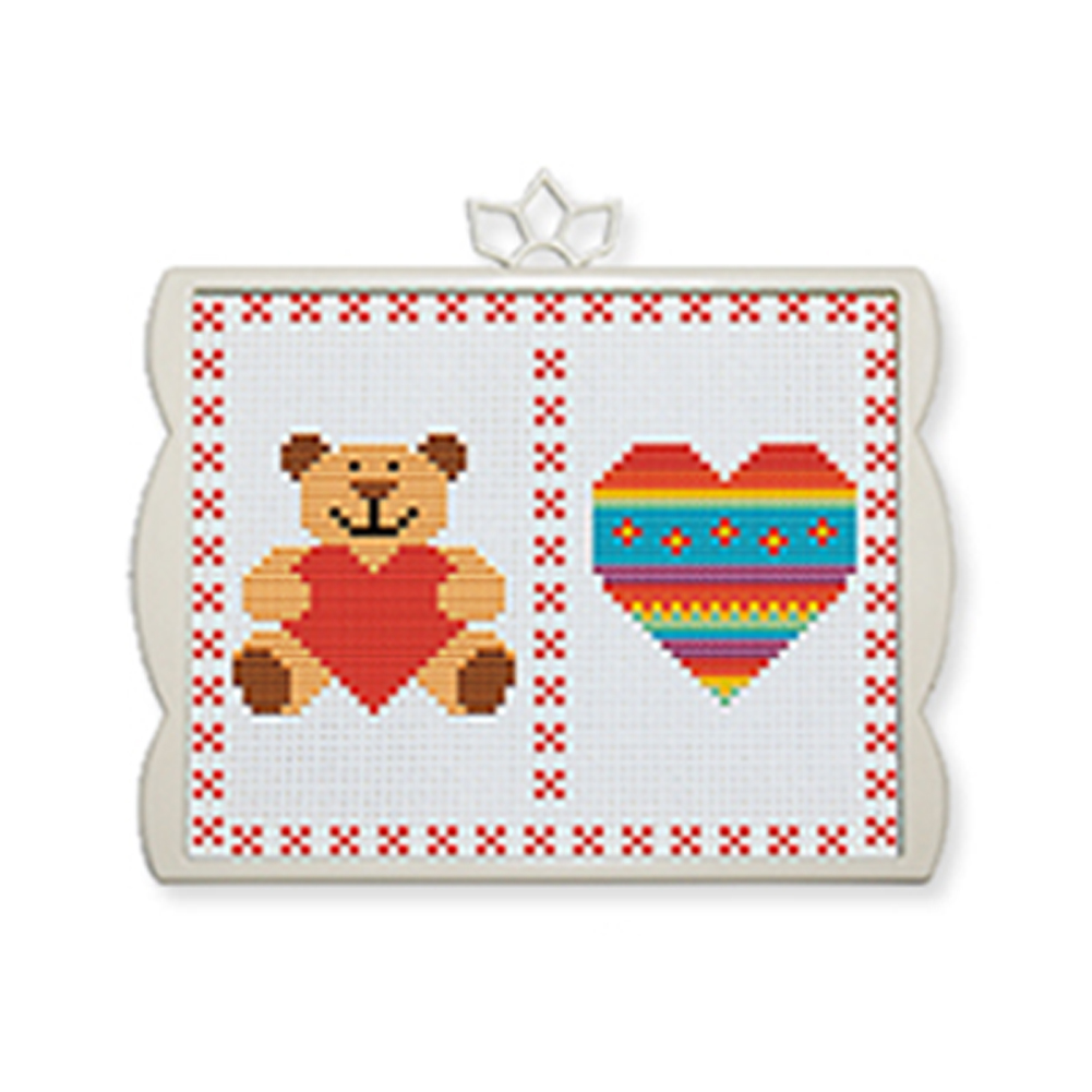 Crafts Hand Embroidery Needlework For Children Arts DIY Tool Home Stitching Beginners With Frame Kids Cross Stitch Kits Handmade: DK073