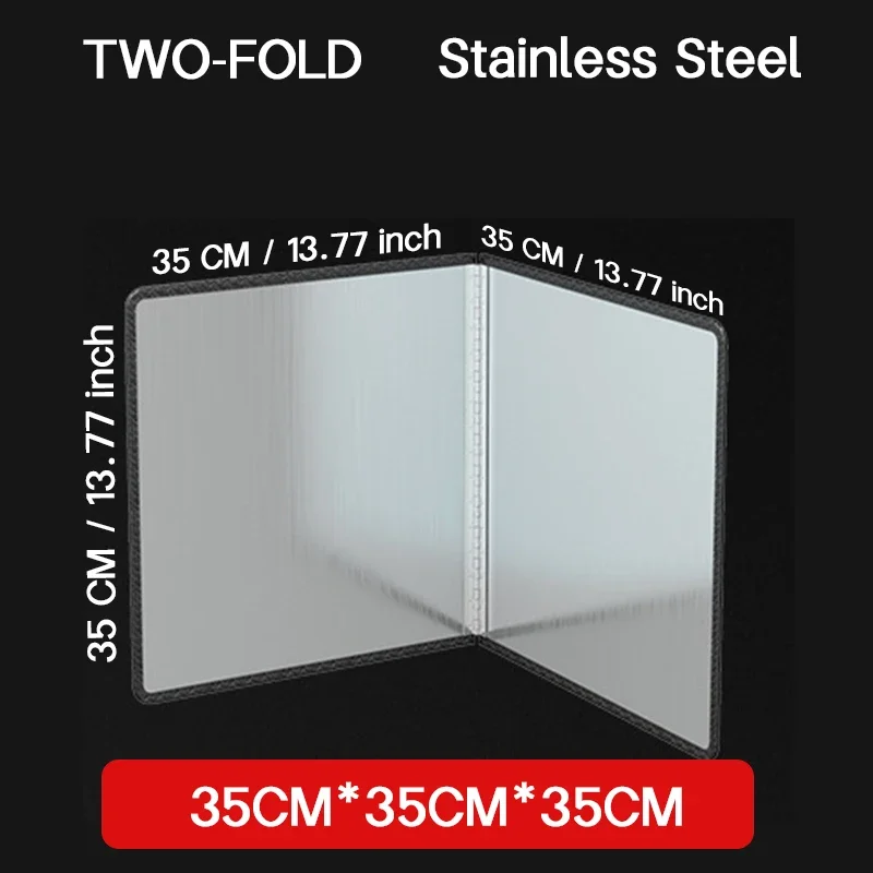 1/2Pcs Kitchen Gas Stove Baffle Stainless Steel Frying Oil Splashing Protection Foldable Splash Proof Baffle Kichen Accessories: Silver