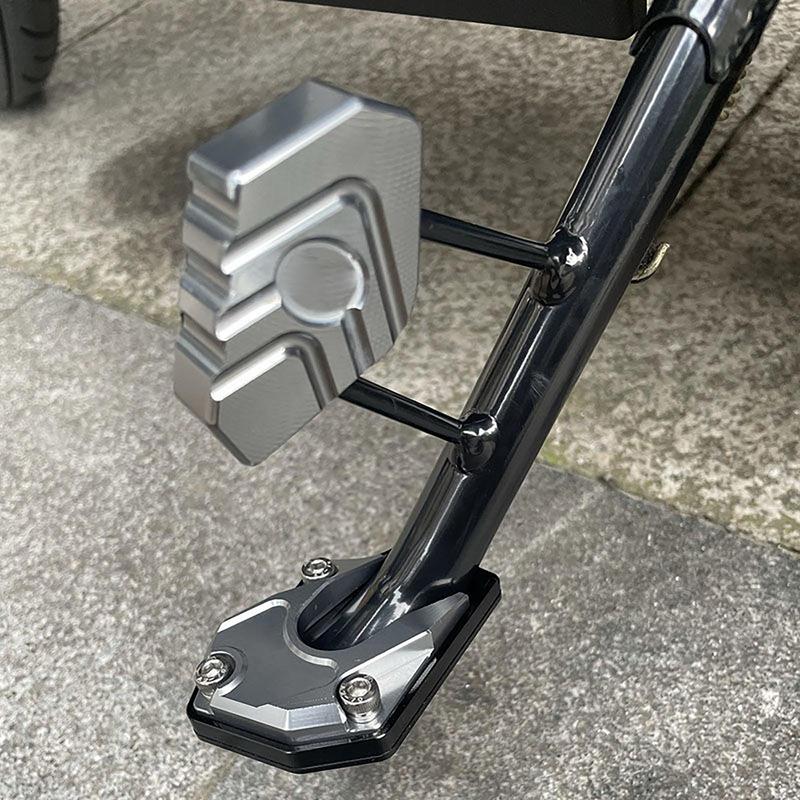 Aluminium Motorfiets Fiets Kickstand Extender Voet Zijstandaard Verlengstuk Voetsteun Plaat Motor Accessoires