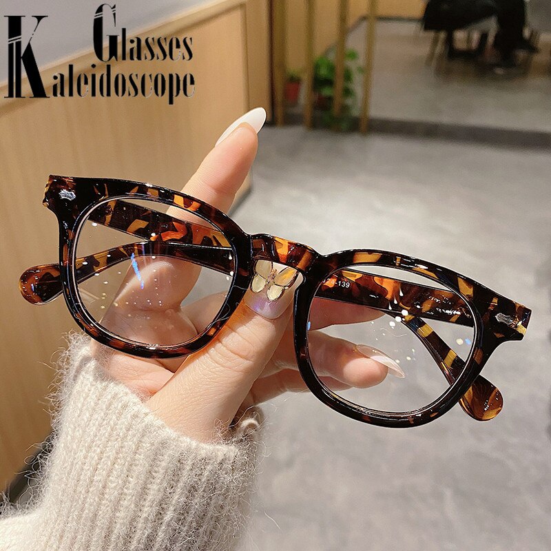 Men Anti Blue Light Glasses Frame Women Retro Eyeglasses Frames Ladies Candy Color Optical Spectacle Green Frame