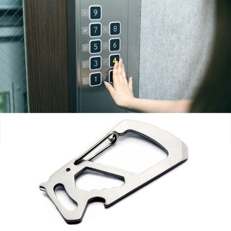 Mini bærbart hygiejneåbningshåndtag hånd antimikrobiel døråbner elevator nøgle multifunktionelle sundhedsbeskyttelsesforsyninger