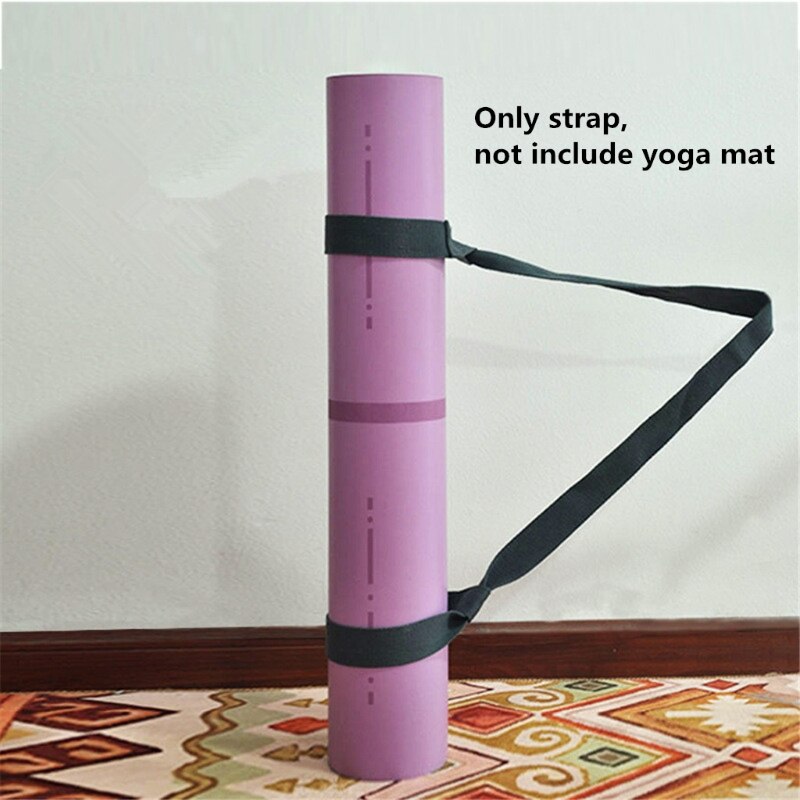 Yogamåttestrop, der bærer slynge holdbar bomulds fitness bærbar yogamåtte bindende bæltestrop justerbar fast rem gym træning hjemme