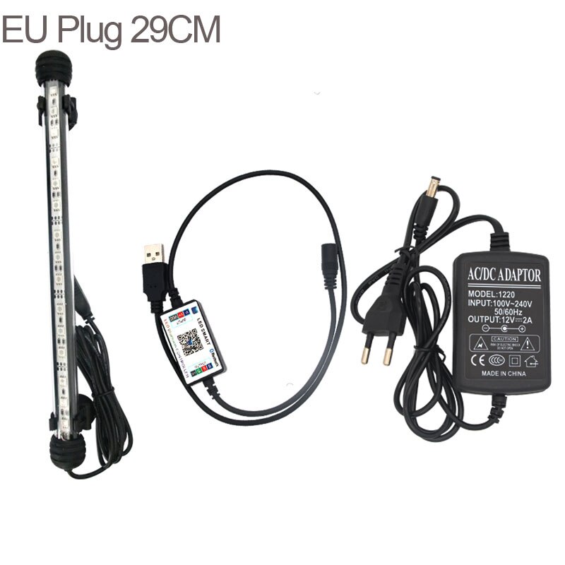 RGB Waterproof Aquarium Led Lighting For Fish Tank Led Light Lamp For LED Aquarium Light In The Aquarium Marine Timer Controller: 29CM EU Plug