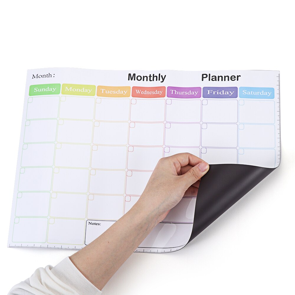 1 set Fridge Calendar, Magnetic Dry Erase Calendar , Monthly Calendar Whiteboard, Desk & Wall & Fridge Calendar/Planner