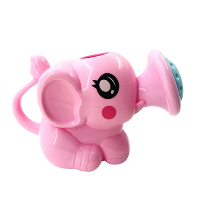 Regadera divertida de elefante pequeño para bebés y niños, regadera de plástico, juego de playa, juguete de arena, para niños, 1 unidad: Rosa