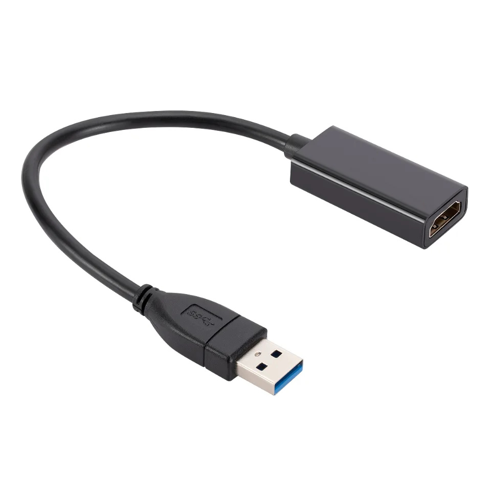 USB 3.0 zu HDMI-kompatibler Konverter 1080P USB-Stecker auf HDMI-Buchse Externes Grafikkarte-Adapterkabel für PC Laptop HDTV: Default Title
